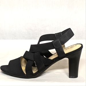 NEW Life Stride womens Charlotte Heeled Sandal Sz 8.5 black